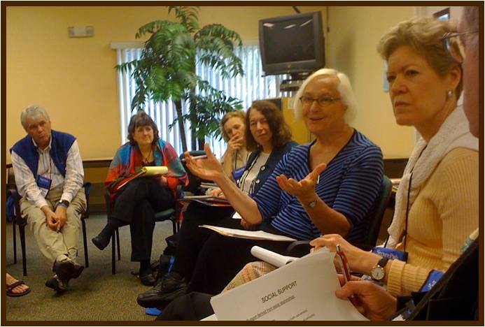 group with jan gesturing